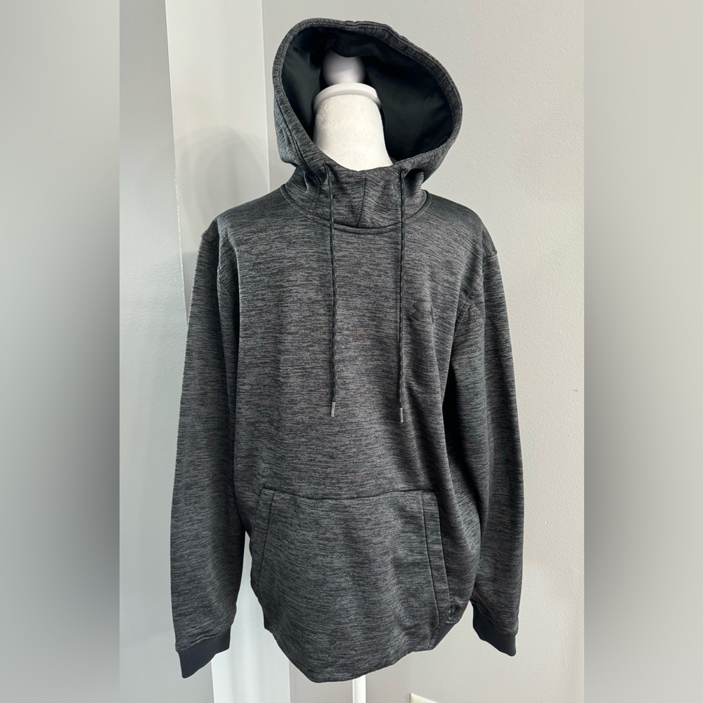 Under Armour Men’s Cold Gear Loose Hoodie, Heathered Gray. Size L.